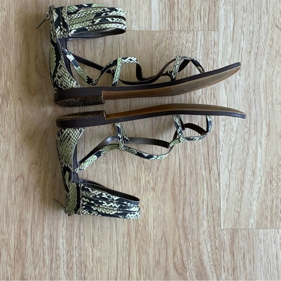 Sam Edelman Women's Sandals Green Snake-like Gladiator Style Size 9.5M - Picture 3 of 8